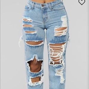 Fashion Nova- With Just A Look Boyfriend Jeans